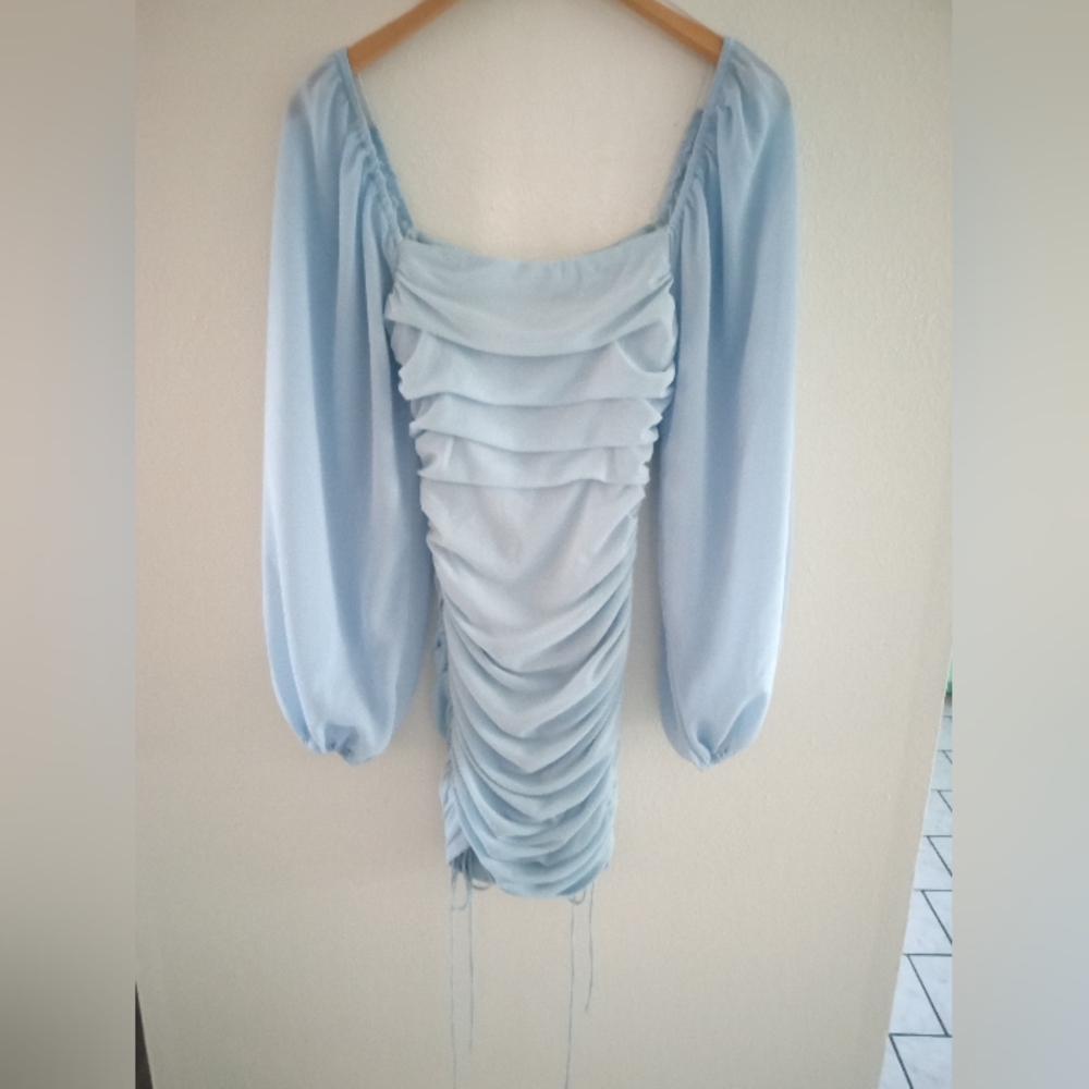HELLO MOLLY Tangy Bellini Dress In Powder Blue | S - Picture 4 of 9